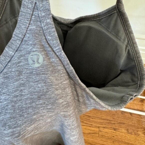 Grey Lululemon Tank Top with Built in Bra - Picture 3 of 7